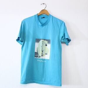 Vintage White Bear Lake Polar Bear T Shirt Medium